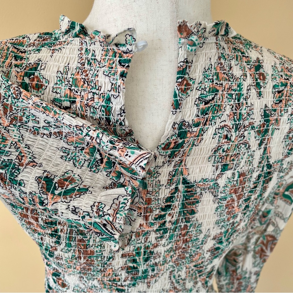 Veronica Beard Smocked Top - Picture 11 of 12